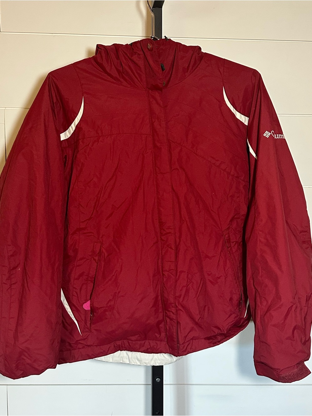 Columbia Men's Maroon Hooded Jacket